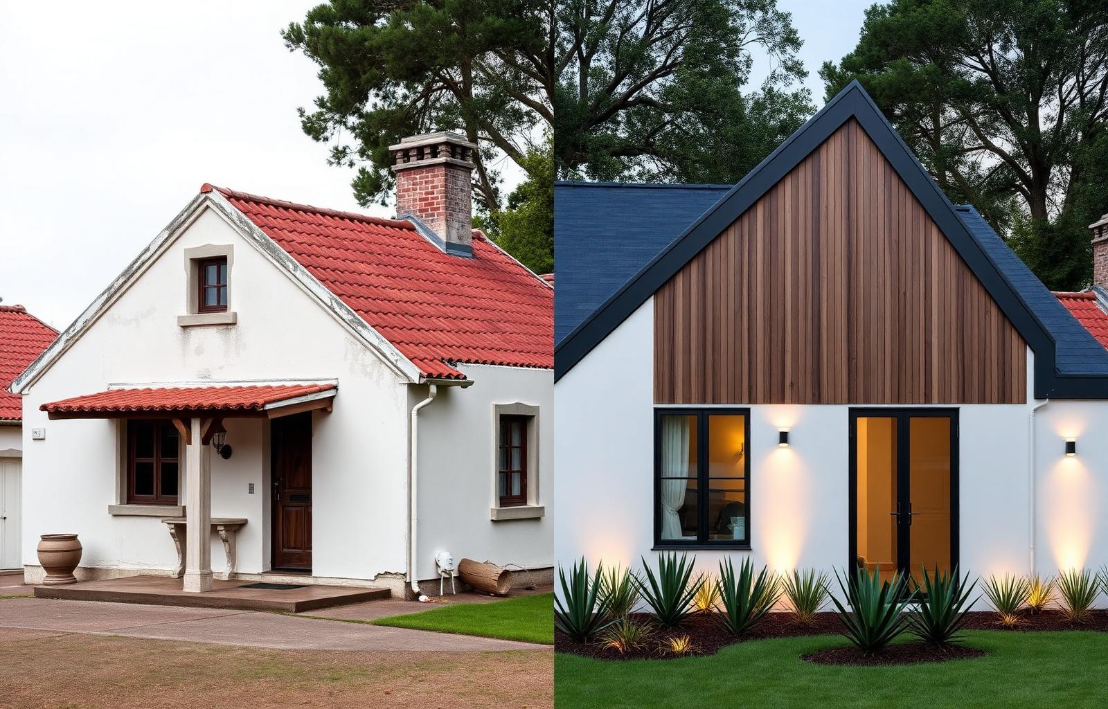 Antes e depois de uma renovação de casa
